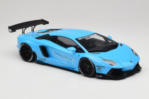 Lamborghini Aventador Liberty Walk Zils GT Spirit 1:18 GT073 Sveķi — attēls 4 no 6
