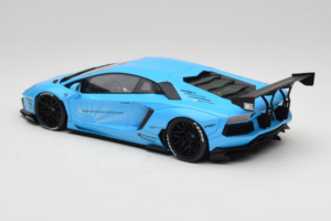 Lamborghini Aventador Liberty Walk Zils GT Spirit 1:18 GT073 Sveķi — attēls 5 no 6