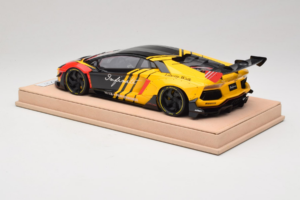 Lamborghini Aventador Liberty Walk Infinite Melns Dzeltens Timothy & Pierre 1:18 REMC035 Metāls — attēls 5 no 7