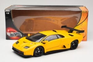 Lamborghini Diablo GTR Dzeltens Hot Wheels 1:18 53885 Metāls — attēls 8 no 8