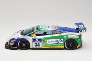 Lamborghini Gallardo LP600+ GT3 Reiter Engineering #34 H-J. Stuck / D. Rostek ADAC 24 Hours Nurburgring 2011 Minichamps 1:18  — attēls 3 no 6