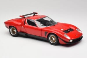 Lamborghini Miura SVR Sarkans & Melns Kyosho 1:18 08319R Metāls — attēls 6 no 8