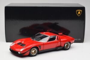 Lamborghini Miura SVR Sarkans & Melns Kyosho 1:18 08319R Metāls — attēls 8 no 8