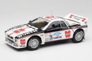 Lancia 037 #1 G. Cunico / E. Bartolich Targa Florio Winner 1983 Kyosho 1:18 08302H Metāls