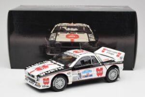 Lancia 037 #1 G. Cunico / E. Bartolich Targa Florio Winner 1983 Kyosho 1:18 08302H Metāls — attēls 8 no 8