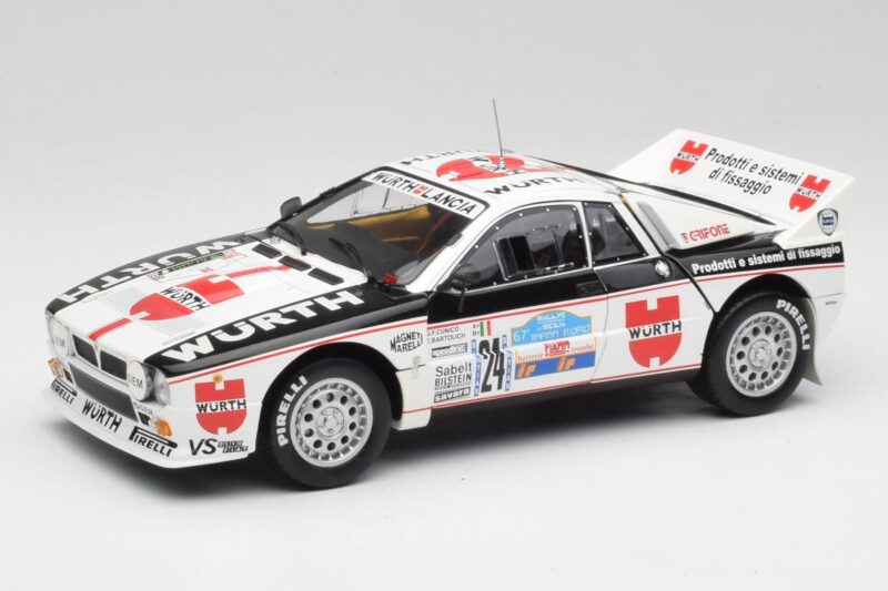 Lancia 037 #1 G. Cunico / E. Bartolich Targa Florio Winner 1983 Kyosho 1:18 08302H Metāls
