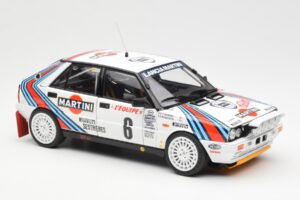 Lancia Delta HF 4WD #6 M. Biasion / T. Siviero Martini Rally Monte Carlo 1987 Kyosho 1:18 08960A Metāls — attēls 6 no 8