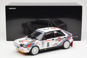 Lancia Delta HF 4WD #6 M. Biasion / T. Siviero Martini Rally Monte Carlo 1987 Kyosho 1:18 08960A Metāls — attēls 8 no 8