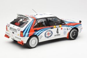 Lancia Delta HF Integrale Evo Martini #4 D. Auriol / B. Occelli Winner Rally Monte Carlo 1992 Kyosho 1:18 08348A Metāls — attēls 3 no 8
