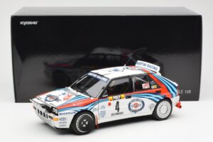 Lancia Delta HF Integrale Evo Martini #4 D. Auriol / B. Occelli Winner Rally Monte Carlo 1992 Kyosho 1:18 08348A Metāls — attēls 8 no 8