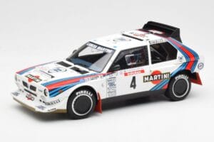 Lancia Delta S4 Martini #4 H. Toivonen / S. Cresto Rally Tour de Corse 1986 AUTOart 1:18 88620 Metāls