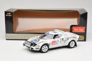 Lancia Stratos HF #2 Jolly Club A. Fassina / M. Mannini Rally Sanremo 1979 Sun Star 1:18 4510 Metāls — attēls 6 no 6