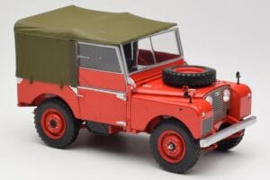 Land Rover 88 Series I Sarkans Minichamps 1:18 150168910 Metāls — attēls 6 no 8