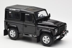 Land Rover Defender 90 Santorini Melns Metaliks Kyosho 1:18 08901BK Metāls — attēls 6 no 8