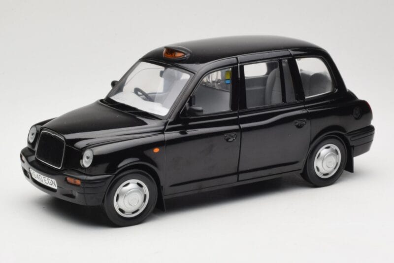 London Taxi TX1 Melns Sun Star 1:18 1120 Metāls