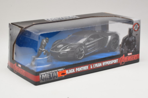 Lykan HyperSport Black Panther Ar Figūru Metals Diecast 1:24 99723 Metāls — attēls 2 no 3