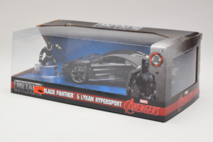 Lykan HyperSport Black Panther Ar Figūru Metals Diecast 1:24 99723 Metāls — attēls 3 no 3