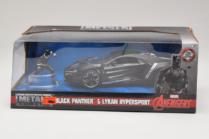 Lykan HyperSport Black Panther Ar Figūru Metals Diecast 1:24 99723 Metāls