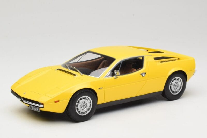 Maserati Merak Dzeltens Minichamps 1:18 107123760 Sveķi