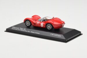 Maserati Tipo 61 #6 R. Penske SCCA National Race Meadowdale 1961 Minichamps 1:43 400611206 Metāls — attēls 3 no 4
