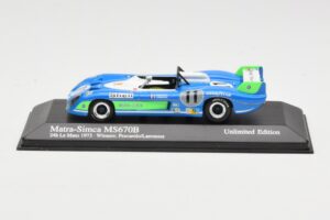Matra Simca MS670B #7 H. Pescarolo / G. Larrousse 24 Hours of Le Mans Winner 1973 Minichamps 1:43 430731111 Metāls