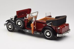 Maybach DS8 Zeppelin Sarkans Anson 1:18 30413 Metāls — attēls 5 no 8
