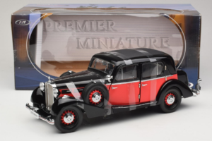 Maybach SW35 Hardtop Melns Sarkans Premier Miniature 1:18 PM-38208 Metāls — attēls 6 no 6