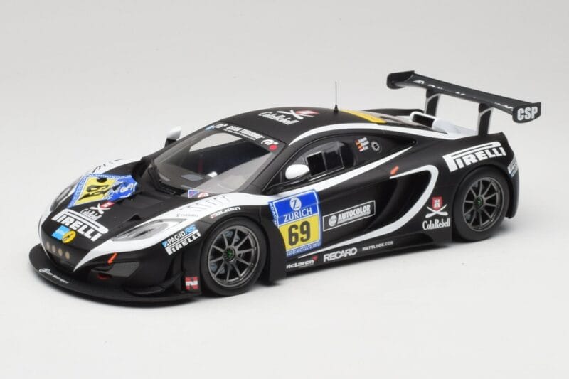 McLaren 12C GT3 Dorr Motorsport #69 C. Adams / M. Klasen 24 Hours Nurburgring 2013 Minichamps 1:18 151131369 Metāls