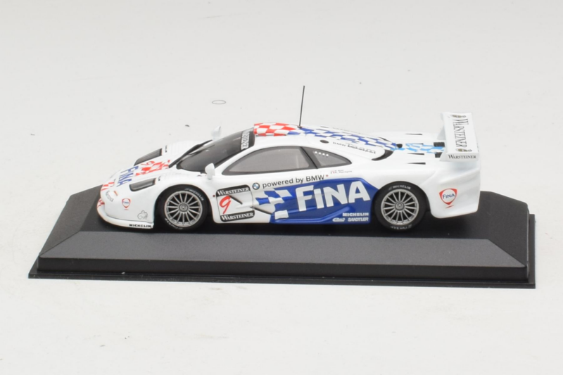McLaren F1 GTR #9 Fina P. Kox / R. Ravaglia / A. Montermini 24 Hours of Le Mans 1997 Minichamps 1:43 MCLAREN002 Metāls