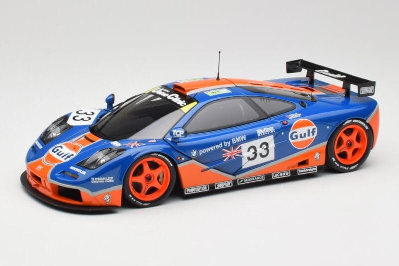 McLaren F1 GTR Gulf Racing #33 S. Bellm / A. Weaver / J. Lehto 24 Hours of Le Mans 1996 Minichamps 1:18 530133633 Metāls