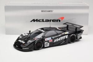 McLaren F1 GTR Gulf Team Davidoff #41 T. Bscher / E. Pirro / R. Capello 24 Hours of Le Mans 1998 Minichamps 1:18 530133841 Me — attēls 8 no 8