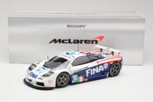 McLaren F1 GTR Team Bigazzi #39 N. Piquet / A. Cecotto / D. Sullivan 24 Hours of Le Mans 1996 Minichamps 1:18 530133639 Metāl — attēls 8 no 8
