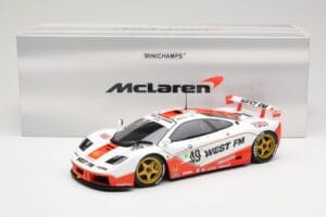 McLaren F1 GTR West Competition #49 J. Nielsen / J. Mass / T. Bscher 24 Hours of Le Mans 1995 Minichamps 1:18 530133549 Metāl — attēls 8 no 8