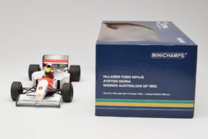 McLaren MP4/8 Ford #8 A. Senna Winner Australian GP 1993 Minichamps 1:18 540933838 Metāls — attēls 7 no 7