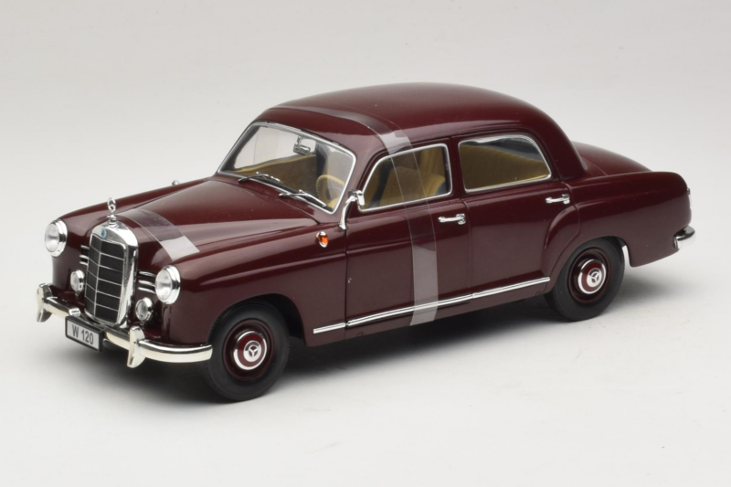 Mercedes 180 Ponton Tumšsarkans Revell 1:18 08876 Metāls