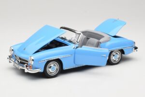 Mercedes 190 SL W121 Gaiši Zils Norev 1:18 183400 Metāls — attēls 2 no 8