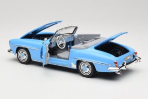 Mercedes 190 SL W121 Gaiši Zils Norev 1:18 183400 Metāls — attēls 5 no 8