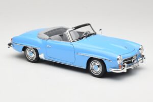 Mercedes 190 SL W121 Gaiši Zils Norev 1:18 183400 Metāls — attēls 6 no 8