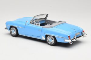 Mercedes 190 SL W121 Gaiši Zils Norev 1:18 183400 Metāls — attēls 7 no 8