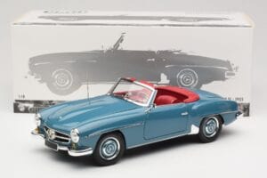 Mercedes 190 SL W121 Zils Minichamps 1:18 103037033 Metāls — attēls 8 no 8