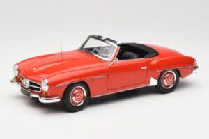Mercedes 190 SL W121 Guards Red Minichamps 1:18 100037032 Metāls