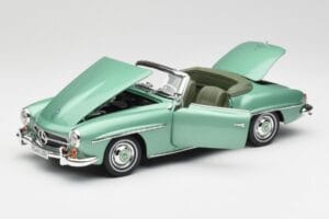 Mercedes 190 SL W121 Gaiši Zaļš Metallic Norev 1:18 183401 Metāls — attēls 2 no 9
