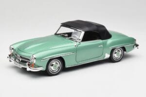 Mercedes 190 SL W121 Gaiši Zaļš Metallic Norev 1:18 183401 Metāls — attēls 3 no 9