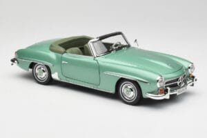 Mercedes 190 SL W121 Gaiši Zaļš Metallic Norev 1:18 183401 Metāls — attēls 7 no 9