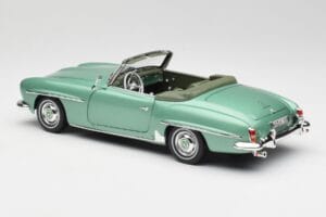 Mercedes 190 SL W121 Gaiši Zaļš Metallic Norev 1:18 183401 Metāls — attēls 8 no 9