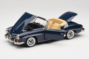 Mercedes 190 SL W121 Middle Blue Norev 1:18 183403 Metāls — attēls 2 no 8