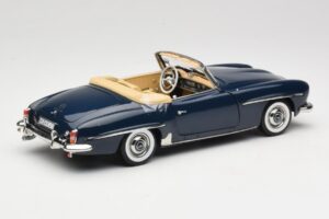 Mercedes 190 SL W121 Middle Blue Norev 1:18 183403 Metāls — attēls 3 no 8