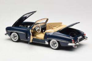 Mercedes 190 SL W121 Middle Blue Norev 1:18 183403 Metāls — attēls 5 no 8