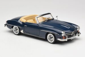 Mercedes 190 SL W121 Middle Blue Norev 1:18 183403 Metāls — attēls 6 no 8