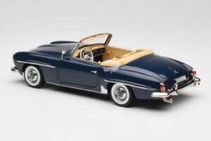 Mercedes 190 SL W121 Middle Blue Norev 1:18 183403 Metāls — attēls 7 no 8
